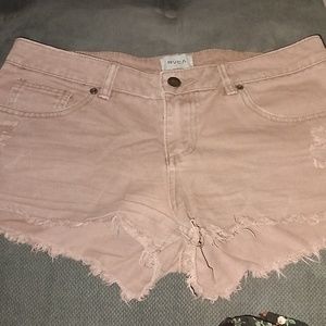Women's denim cut off shorts